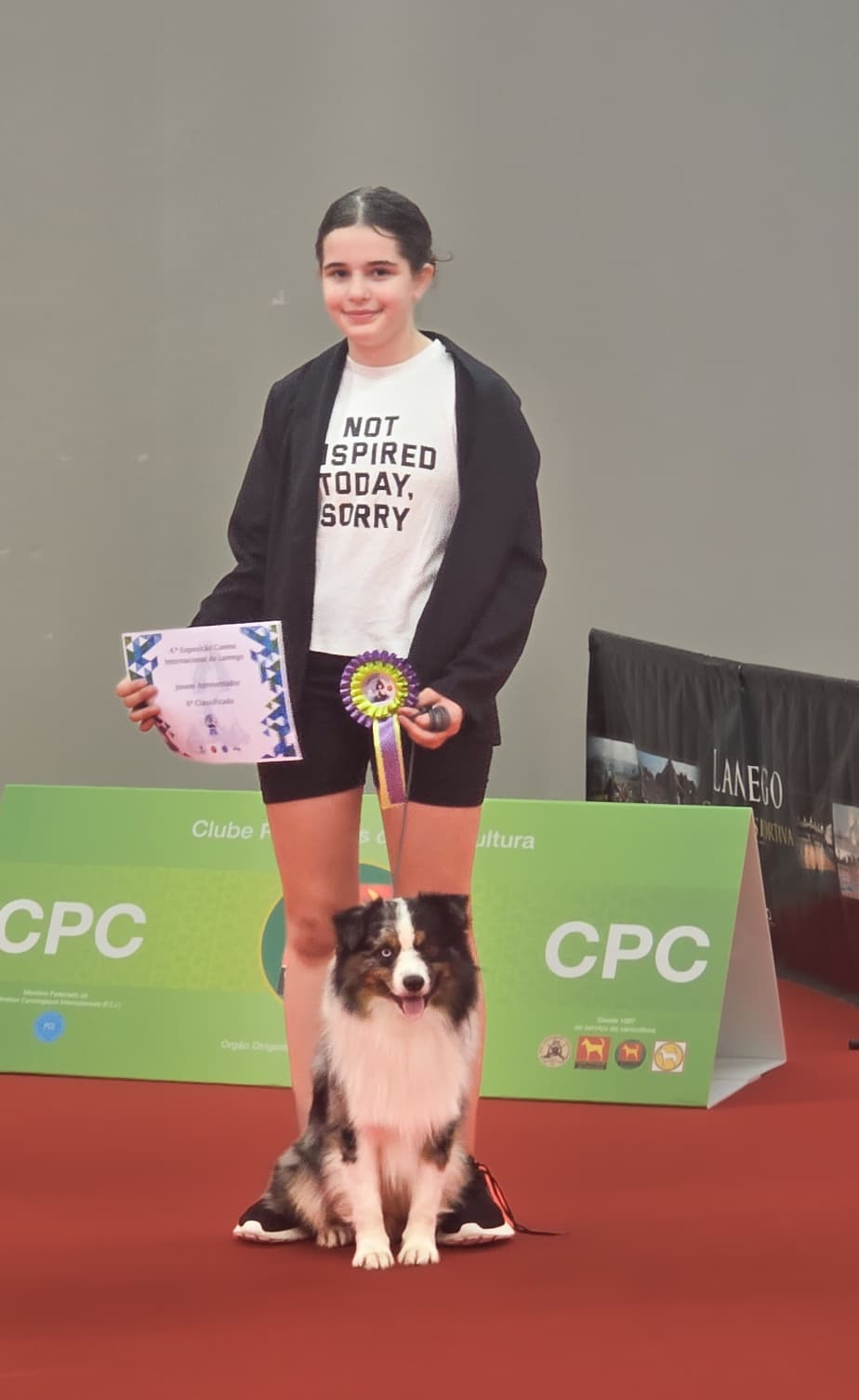 Prémio em exposição canina do Clube Português de Canicultura — Guardas do Berço campeões